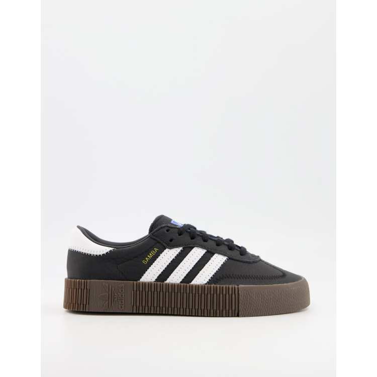 adidas Originals Samba Rose Sneaker in Schwarz und WeiB mit Gummisohle