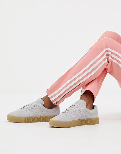 Search Opera Miner adidas Originals Samba Rose Sneakers In Gray With Gum Sole | ASOS