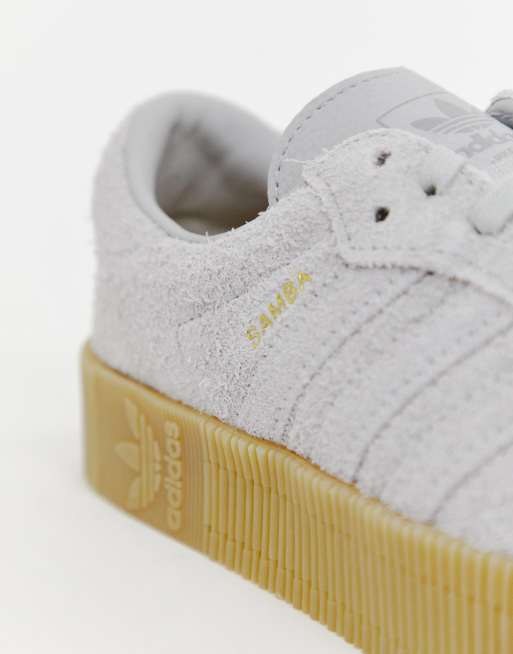 jugo estas Odiseo adidas Originals Samba Rose Sneakers In Gray With Gum Sole | ASOS