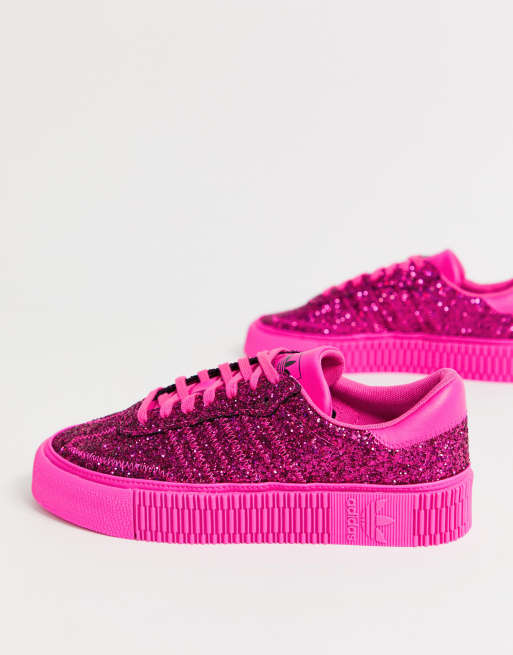 Adidas shoes outlet pink glitter