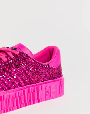 pink glitter adidas samba