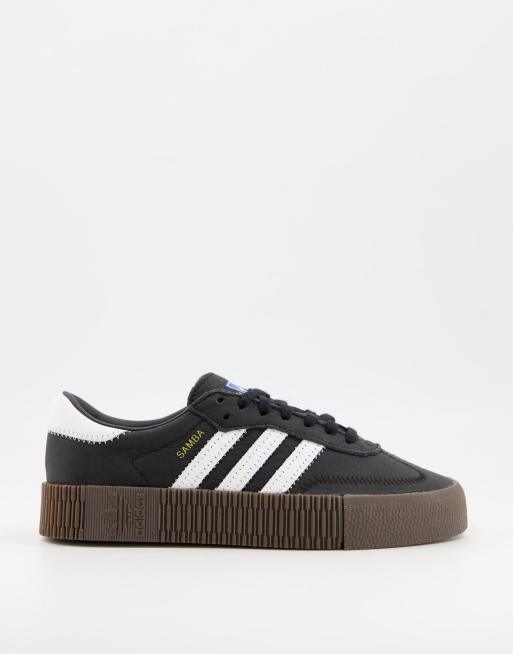 adidas originals samba rose trainers in triple black