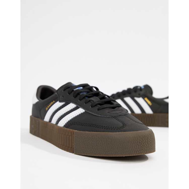 Adidas sambarose noir outlet vernis