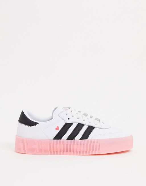 Har det dårligt Vænne sig til væsentligt adidas Originals Samba Rose sneakers with heart detail in white | ASOS