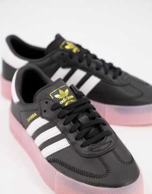 adidas black with pink sole