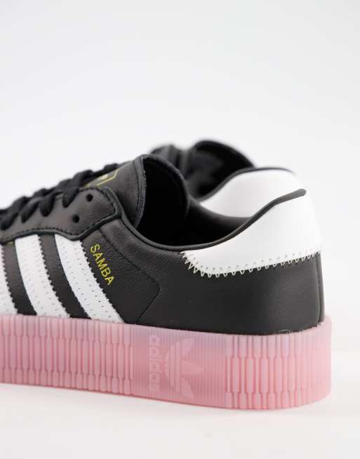 Adidas originals samba rose trainers outlet in pink with gum sole