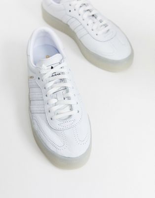 adidas originals samba rose trainers in triple white