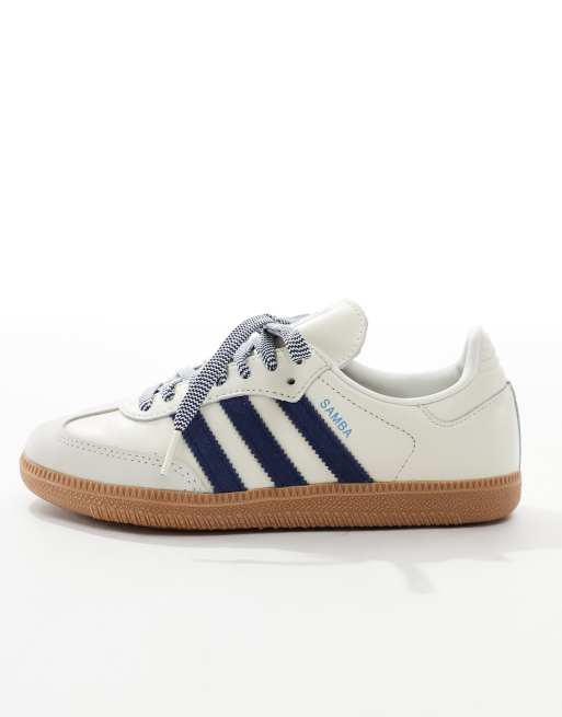 adidas Originals Samba Sneaker in WollweiB und Marineblau