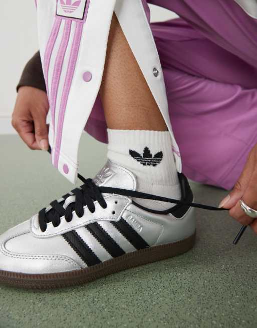 adidas Originals Samba Sneakers argento metallizzato e nere ASOS