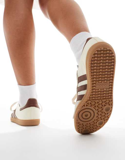 adidas Originals Samba sneakers in beige and brown