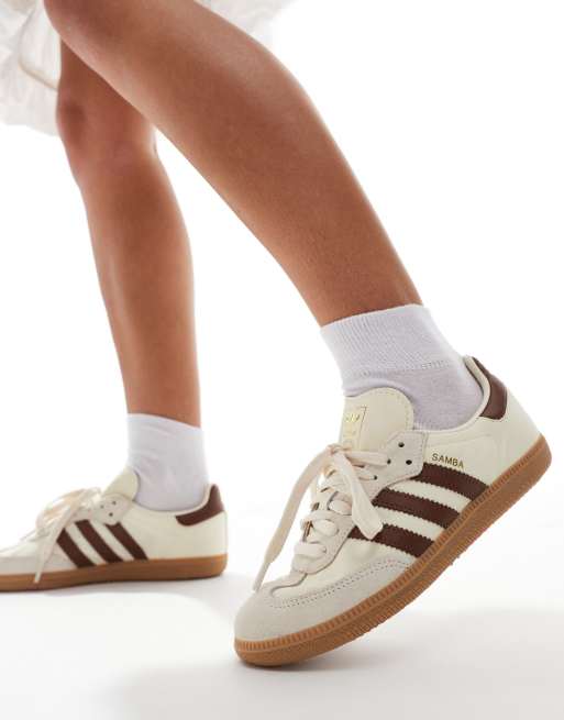 adidas Originals Samba sneakers in beige and brown