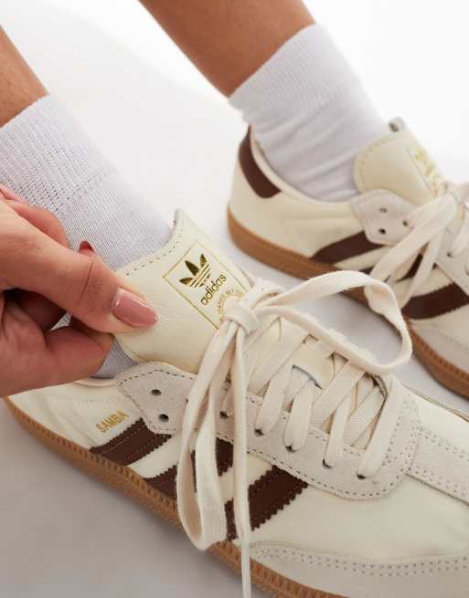 adidas Originals Samba sneakers in beige and brown