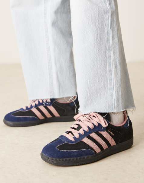 adidas Originals samba sneakers in black and pink - view 1