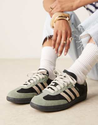 samba sneakers in dark green
