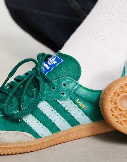 Green cheap samba trainers