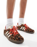 [adidas Originals] adidas Originals samba sneakers in leopard print-Brown 48 2/3 BROWN