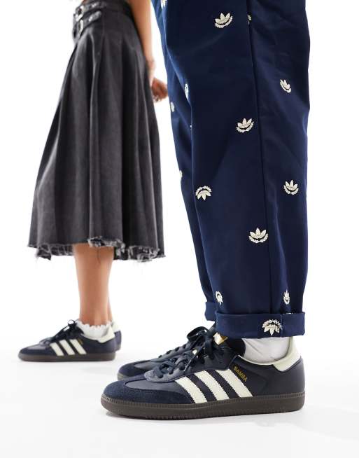 Adidas sambas navy sale