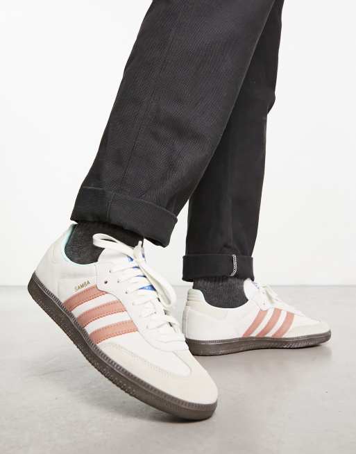 Adidas originals samba og outlet trainers in off white