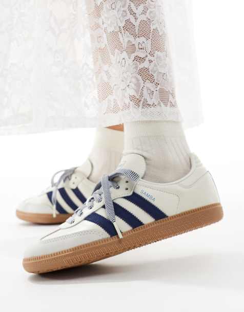 adidas Originals Samba sneakers in off white and navy - view 1
