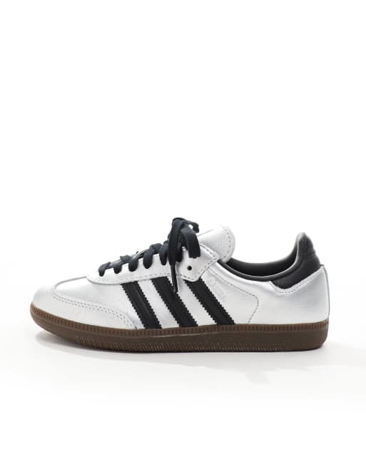 adidas Originals Samba sneakers in silver and black