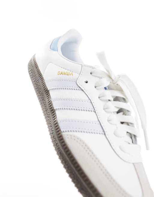 Adidas samba super hot sale white blue