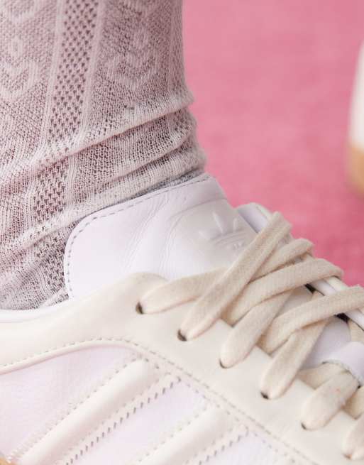 adidas Originals samba sneakers in white and cream