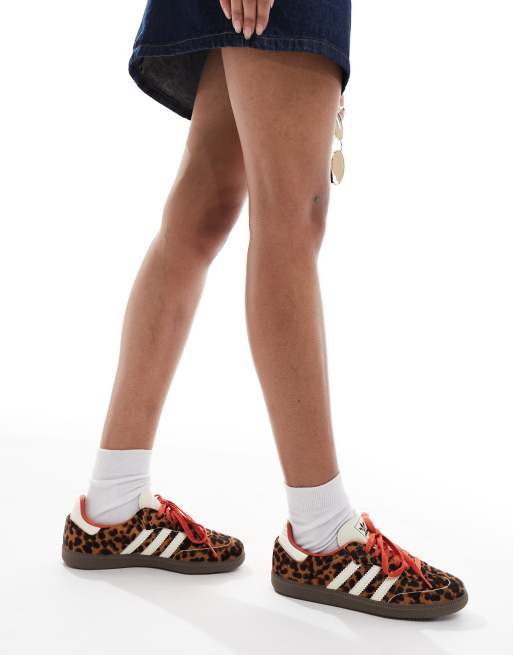 adidas Originals samba sneakers in leopard print