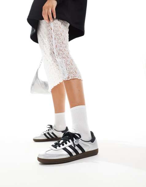 adidas Originals – Samba – Svart och silvermetalliska sneakers - view 1