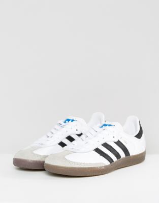 adidas originals samba trainer in white