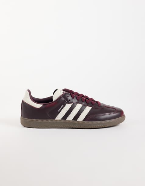 adidas Originals samba trainers in burgundy and pink - view 1