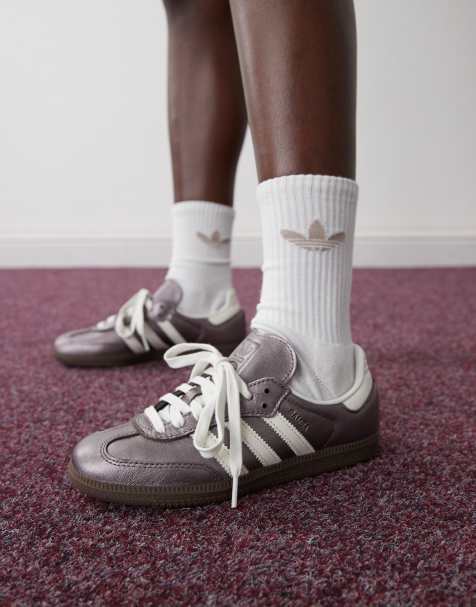 adidas Originals Samba trainers in metallic purple - view 1