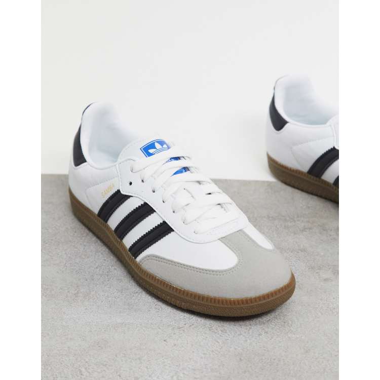 White adidas best sale samba trainers