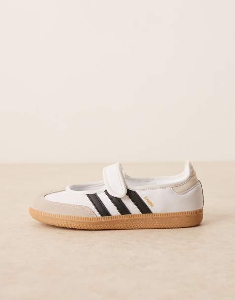adidas Originals – Samba – Vita och svarta, platta Mary Jane-skor - view 1