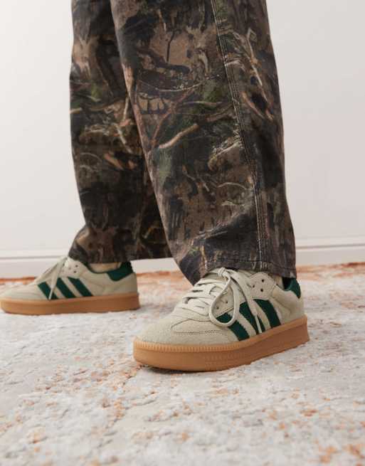 adidas gazelle silver green womens Adidas Samba XLG White Black Gum main image 1