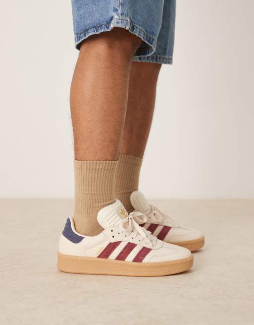 adidas Originals Samba XLG Sneakers in crème en rood ASOS