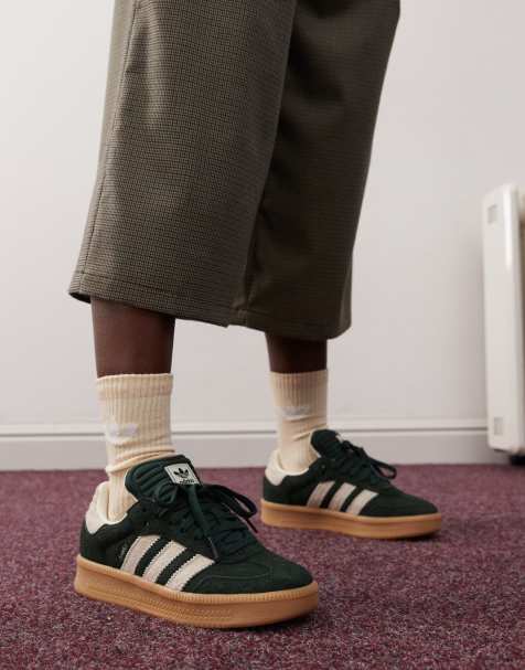 adidas Originals Samba XLG sneakers in dark green and white - view 1