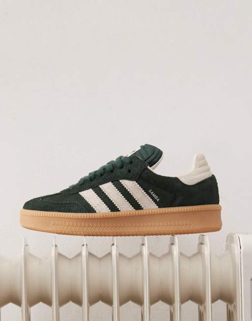 adidas Originals Samba XLG sneakers in dark green and white ASOS