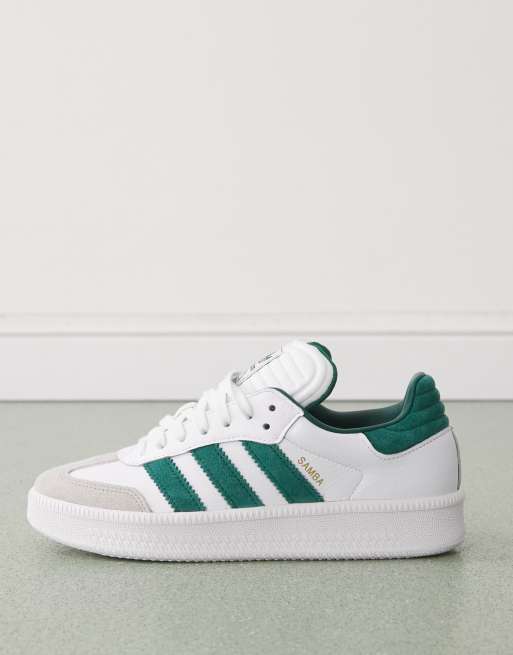 adidas Originals Samba XLG sneakers in white and green | ASOS