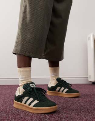 adidas Originals adidas Originals Samba XLG trainers in dark green and white