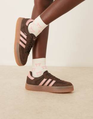 adidas Originals - Sambae - Sneaker in Braun und Rosa