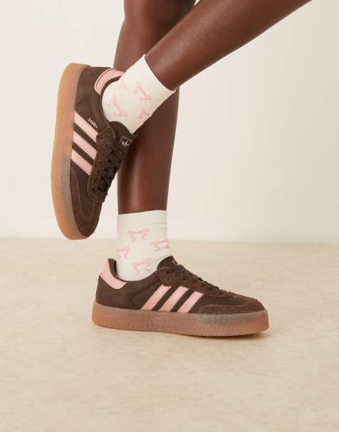 adidas Originals – Sambae – Sneaker in Braun und Rosa - view 1