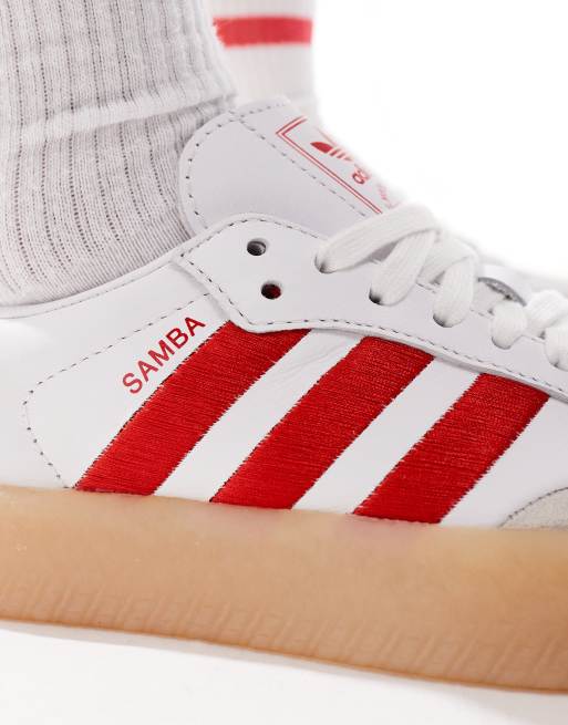 adidas Originals Sambae Sneakers bianche e rosse