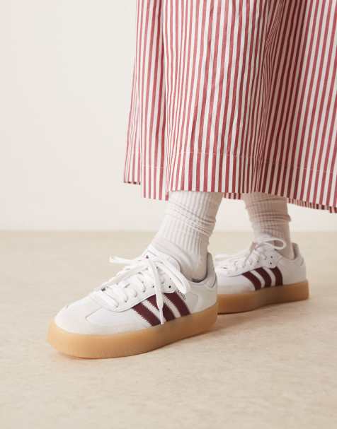 adidas Originals - Sambae - Sneakers i hvid/bordeauxrød - view 1