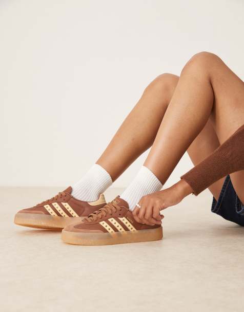 adidas Originals Sambae sneakers in brown and yellow - view 1