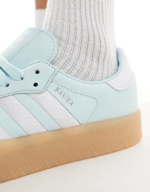 Light blue and white adidas online