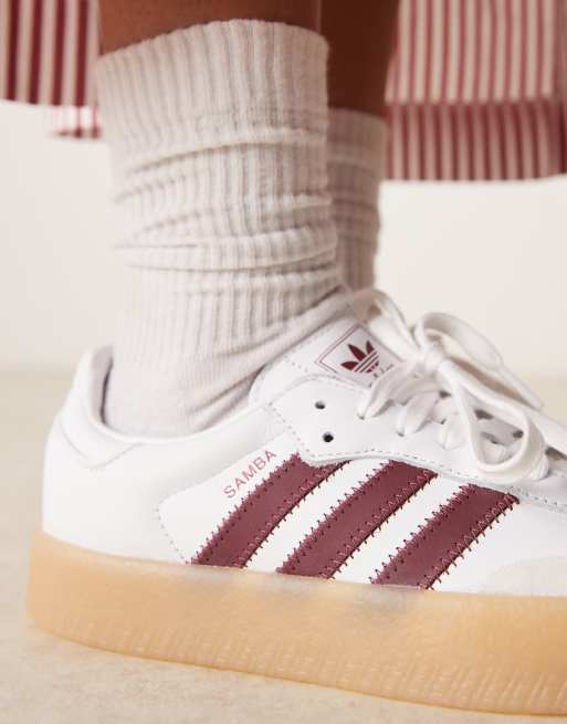 adidas gazelle silver green womens adidas Originals SAMBA XLG Samba Suede Platform Sneakers ID3913 Thick- main image 0