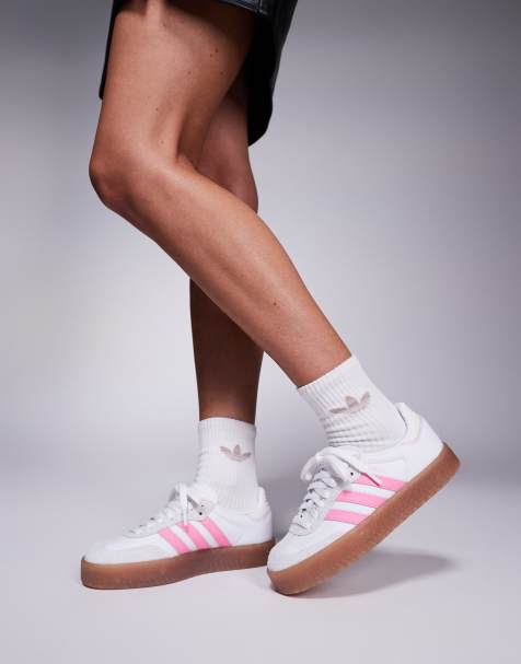 adidas Originals Sambae sneakers in white and pink - view 1