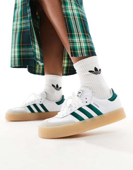 Adidas white hot sale gum sole