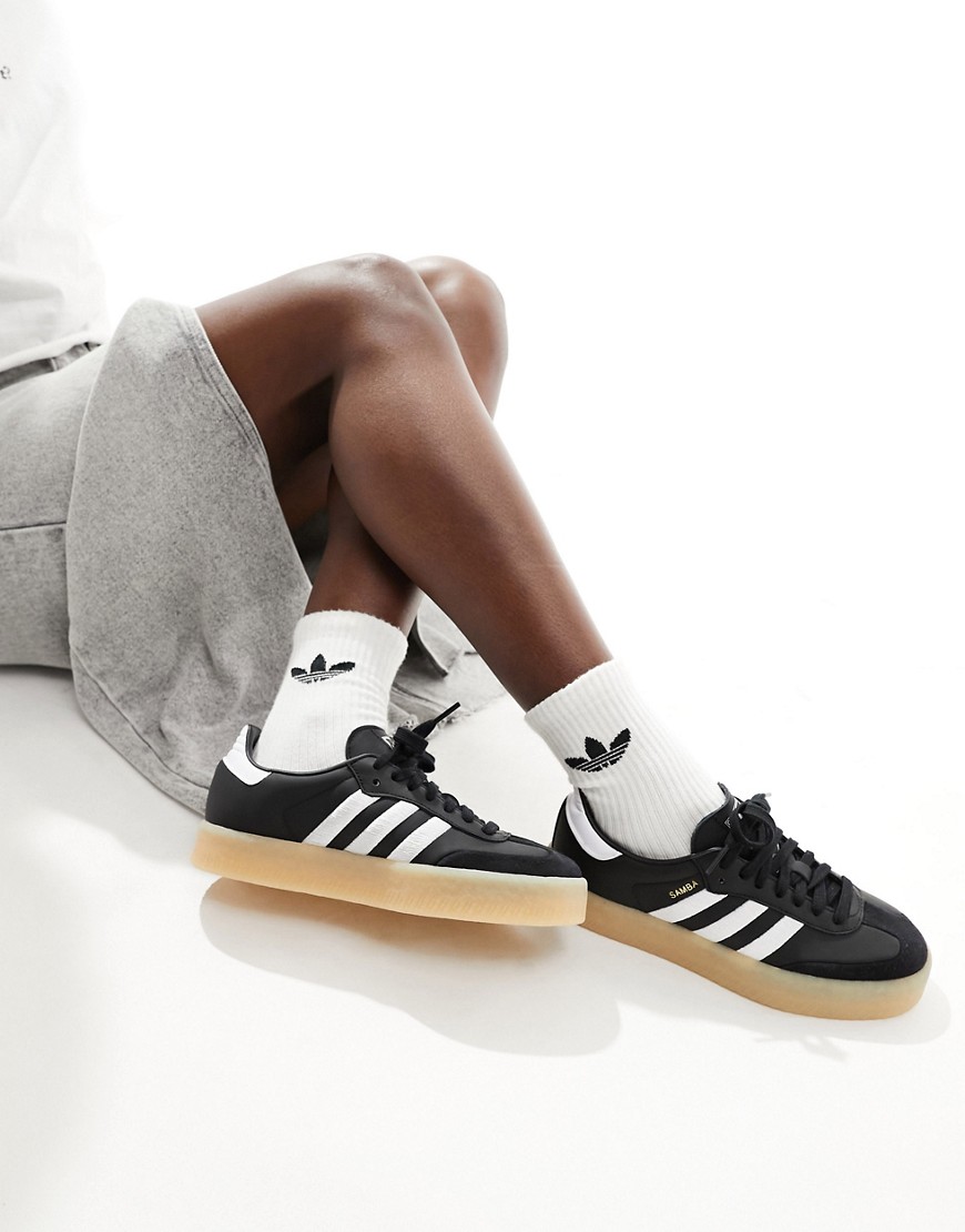 adidas Originals Sambae trainers in black and white