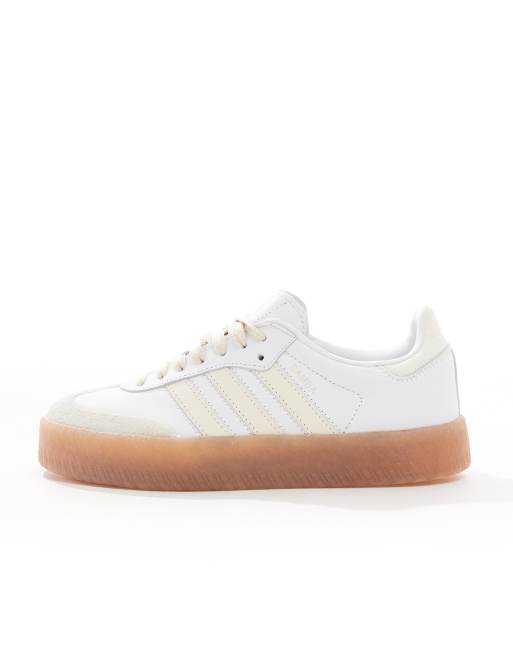 adidas Originals Sambae trainers in white and beige